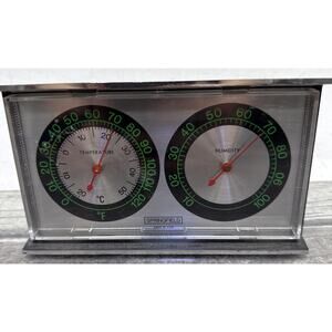 Vintage Temperature And Humidity Gauge By Springfield USA Great Condition Rare